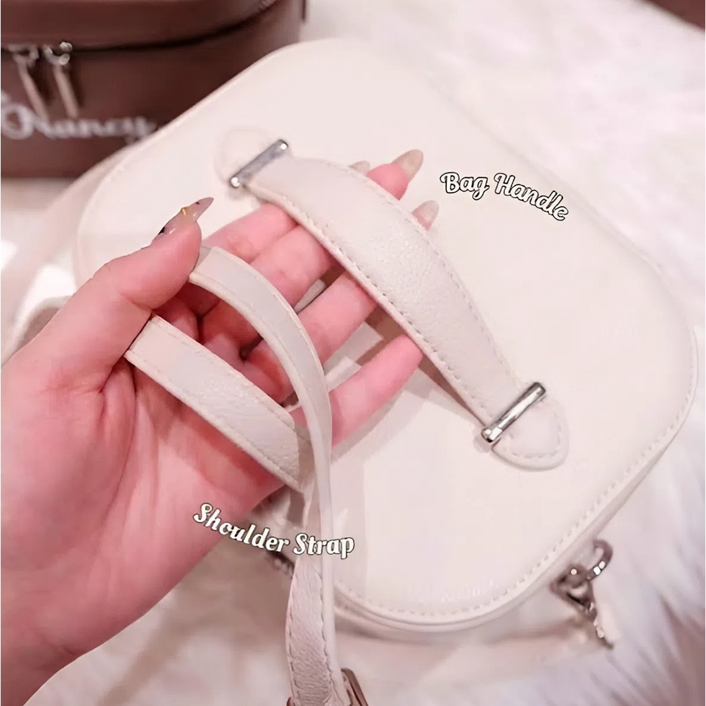 Personalized Leather Vanity Case | Custom Name Makeup Travel Box Carilie