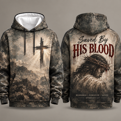 Christian All Over Print Hoodie, Jesus Faith Bible Verse Pullover, Religious Gift