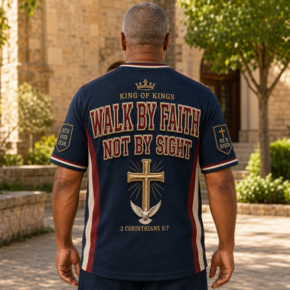 Men's Christian Cross O-neck Short Sleeve T-shirt