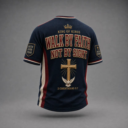 Men's Christian Cross O-neck Short Sleeve T-shirt