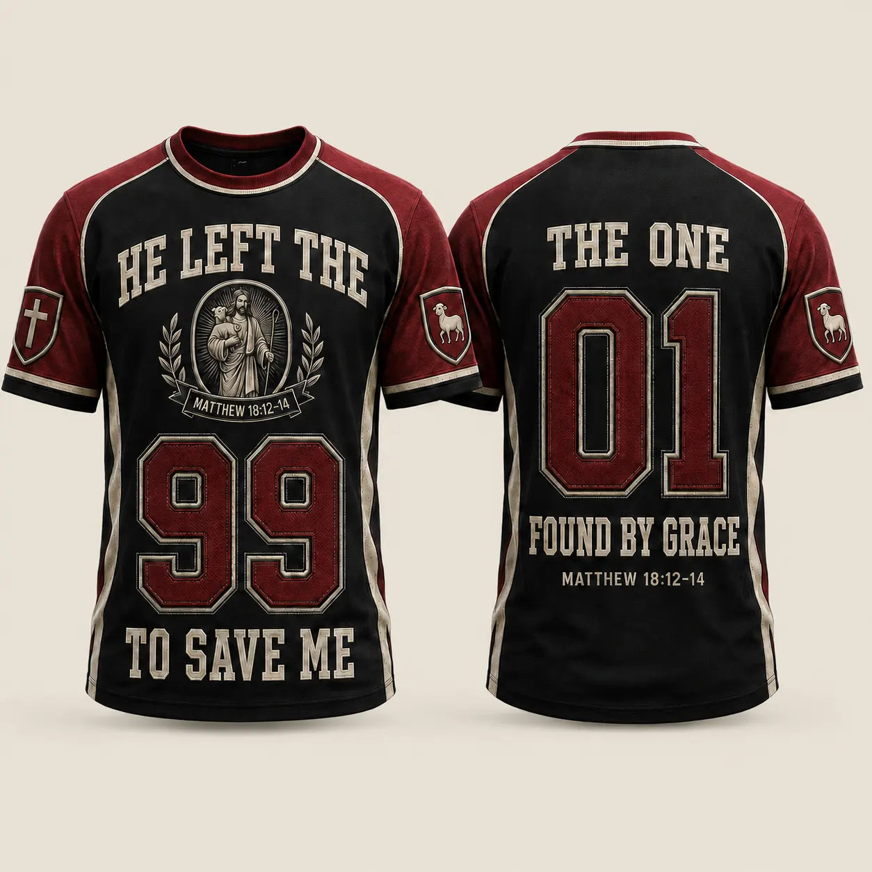 He Left the 99 to Save Me – The One Christian 3D T-Shirt