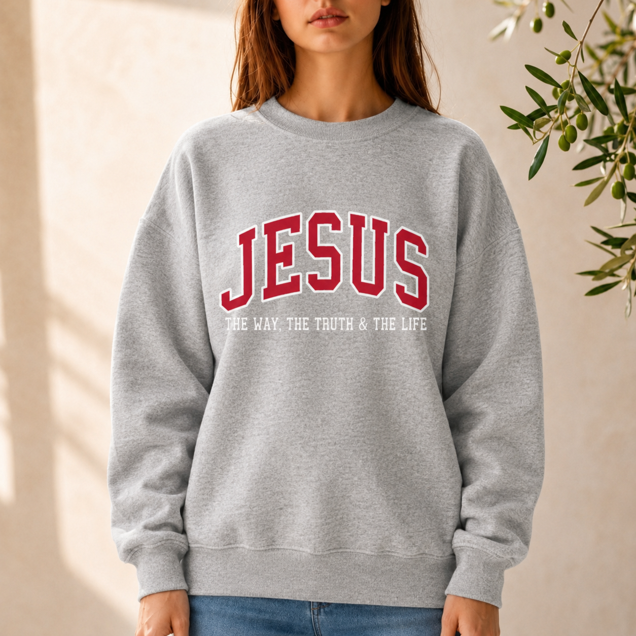 Jesus The Way Truth Life Christian Faith Collegiate – Unisex Tshirt/Hoodie/Sweatshirt