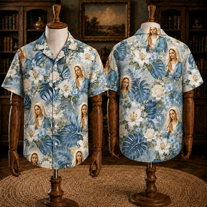 Jesus Faith Tropical Hawaiian Shirt, Christian Summer Button Up Shirt