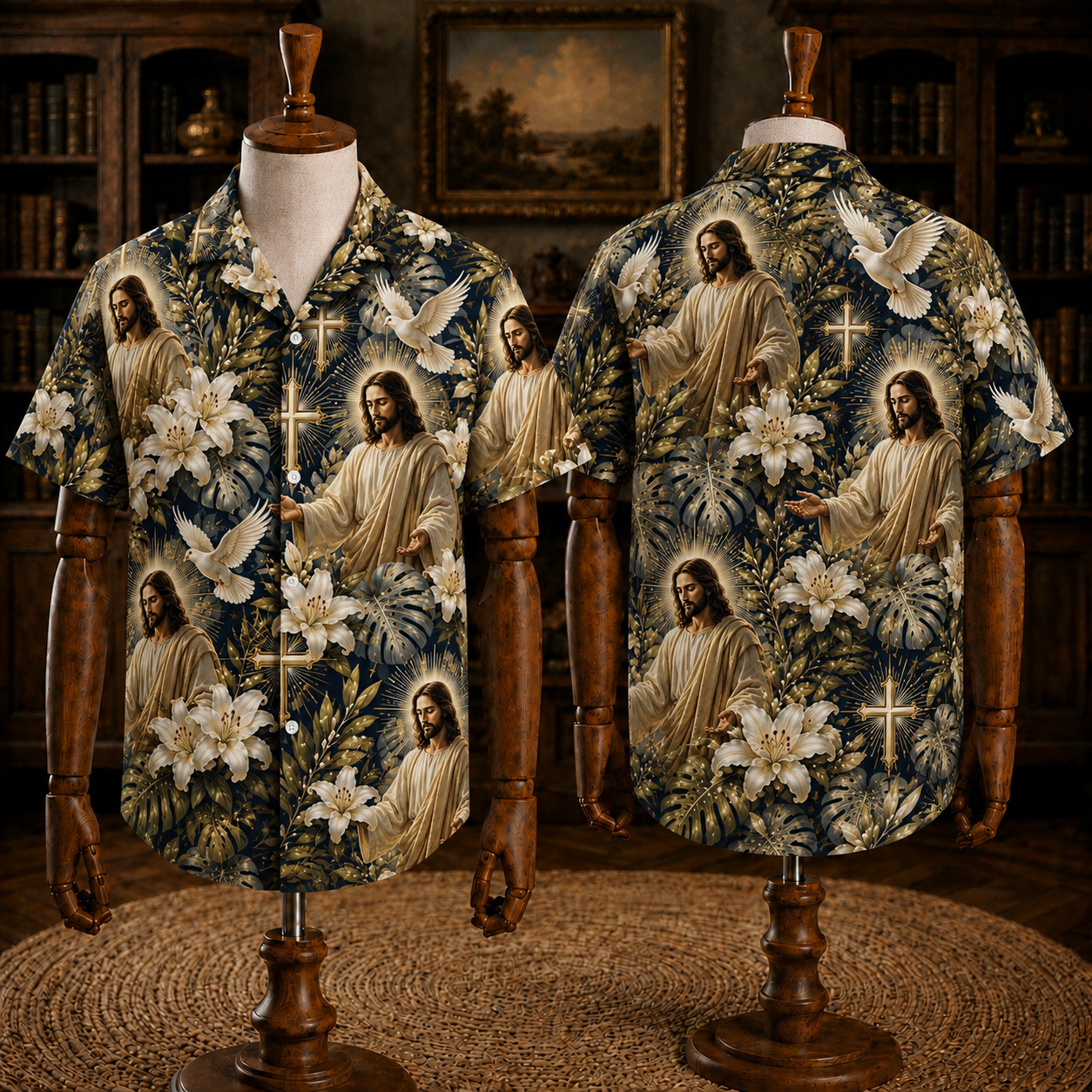 Jesus Faith Tropical Hawaiian Shirt, Christian Summer Button Up Shirt
