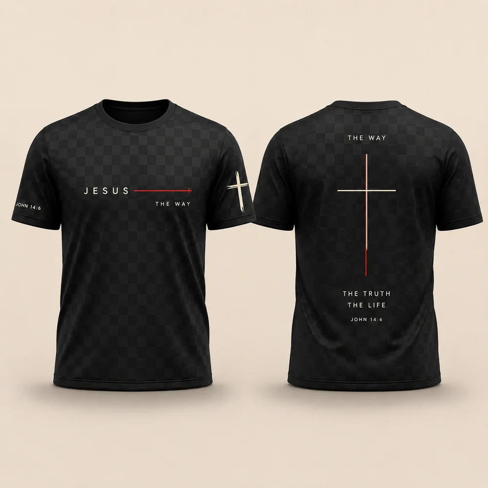 Jesus The Way – Minimal Christian 3D T-Shirt