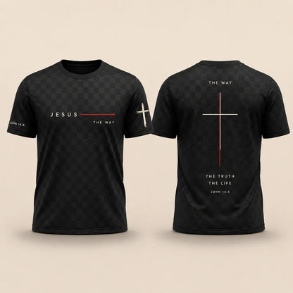 Jesus The Way – Minimal Christian 3D T-Shirt