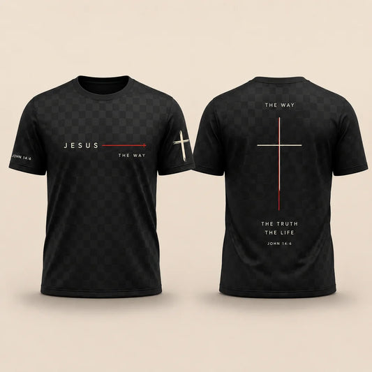 Jesus The Way – Minimal Christian 3D T-Shirt
