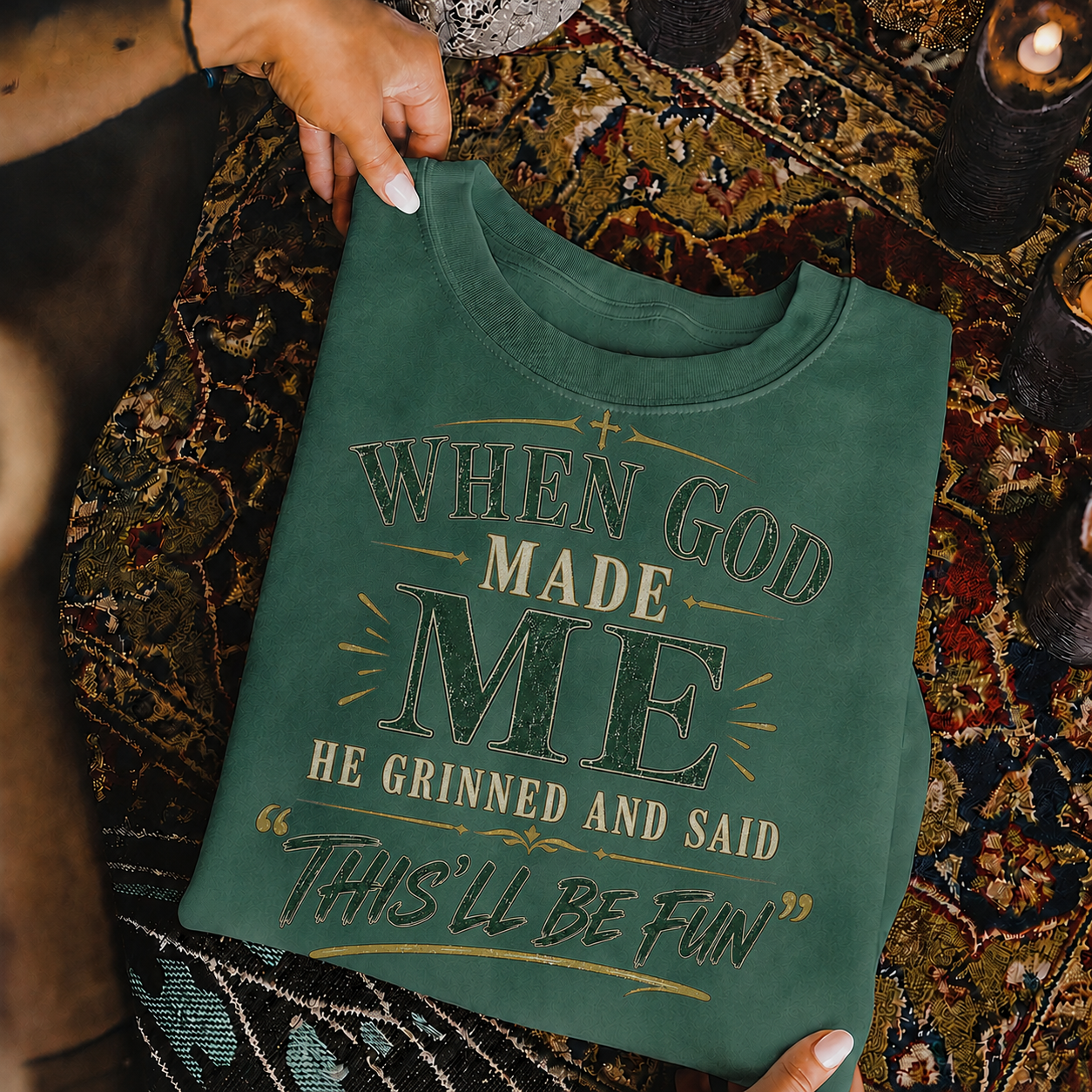 When God Made Me This’ll Be Fun Christian Faith Unisex Tshirt  Hoodie  Sweatshirt