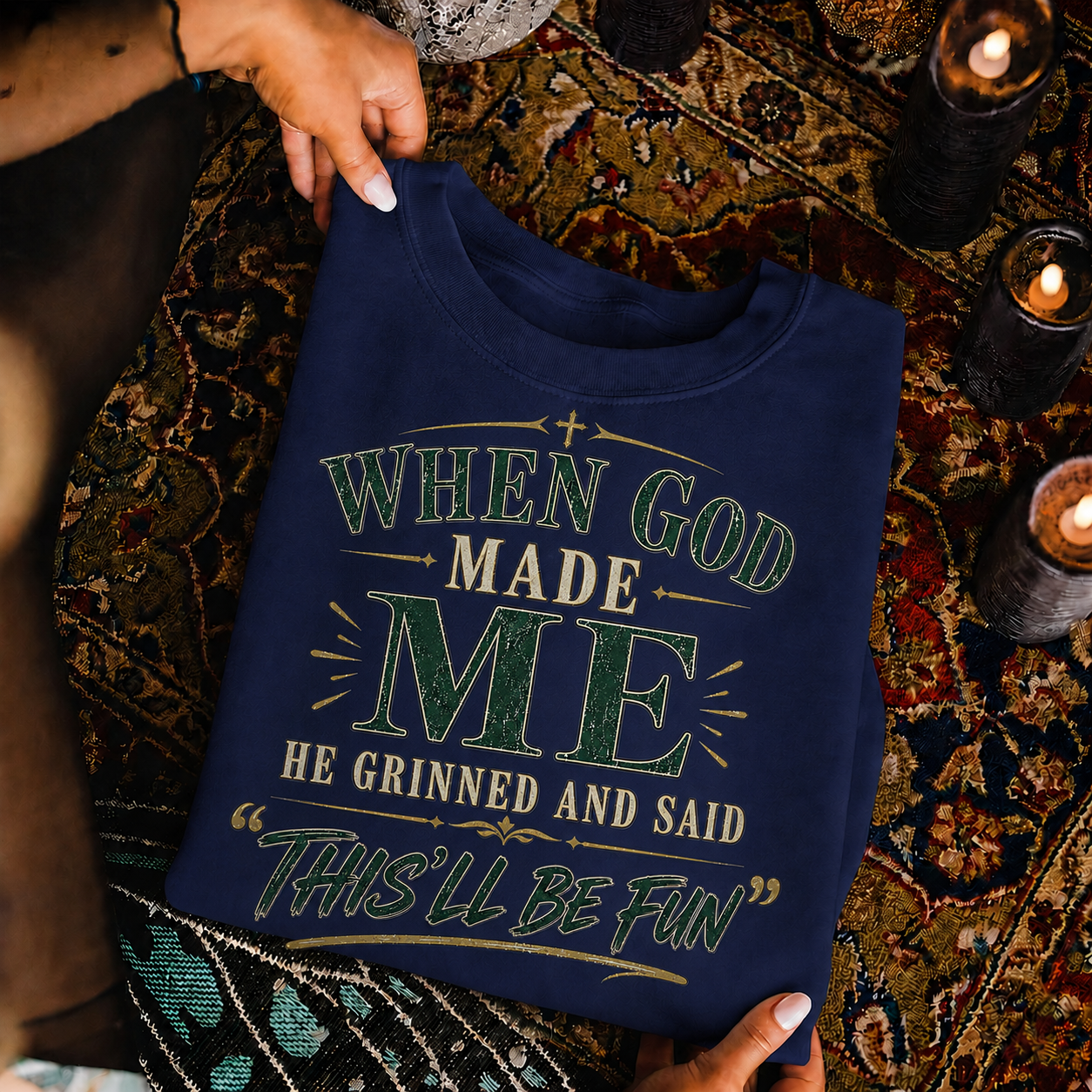When God Made Me This’ll Be Fun Christian Faith Unisex Tshirt  Hoodie  Sweatshirt