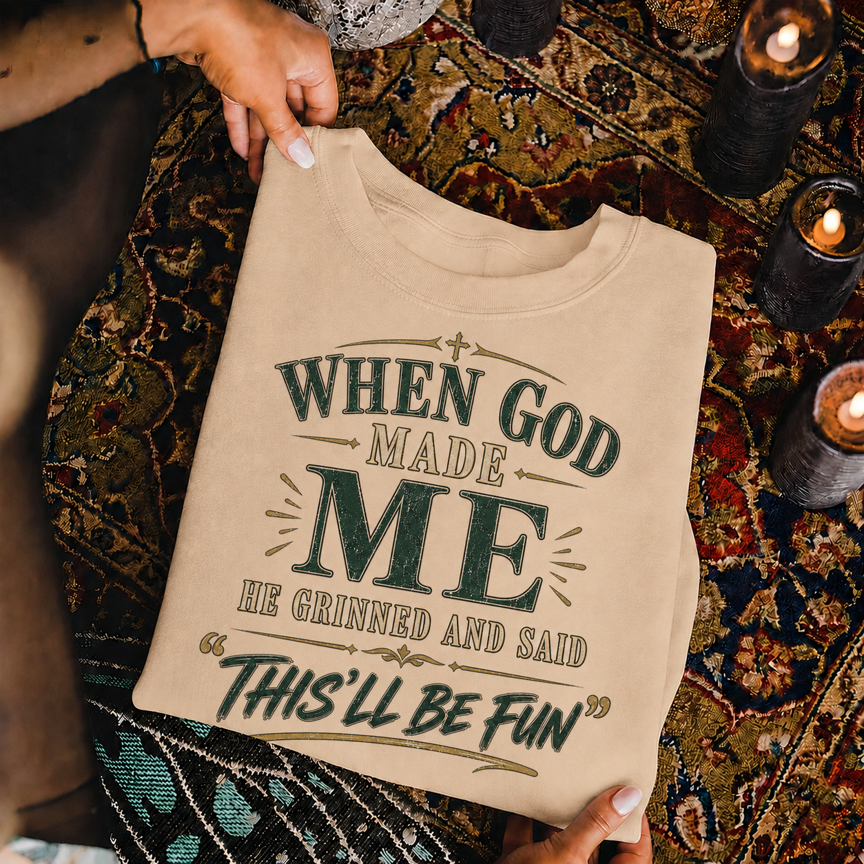When God Made Me This’ll Be Fun Christian Faith Unisex Tshirt  Hoodie  Sweatshirt