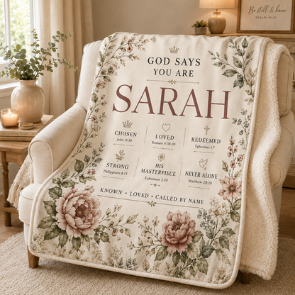 God Says You Are – Personalized Christian Scripture Blanket