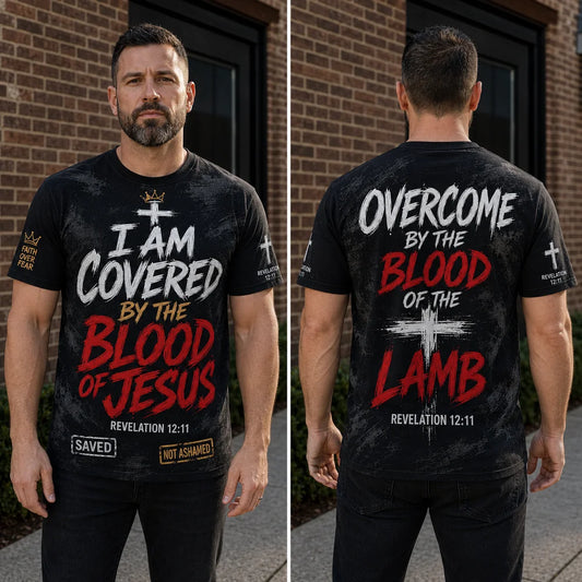 Covered by the Blood of Jesus Christian 3D T-Shirt