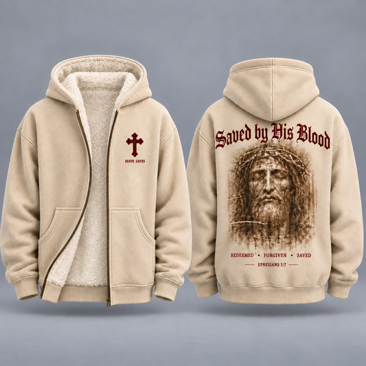 Saved By His Blood Jesus Hoodie, Christian Faith Ephesians 1:7 Hoodie