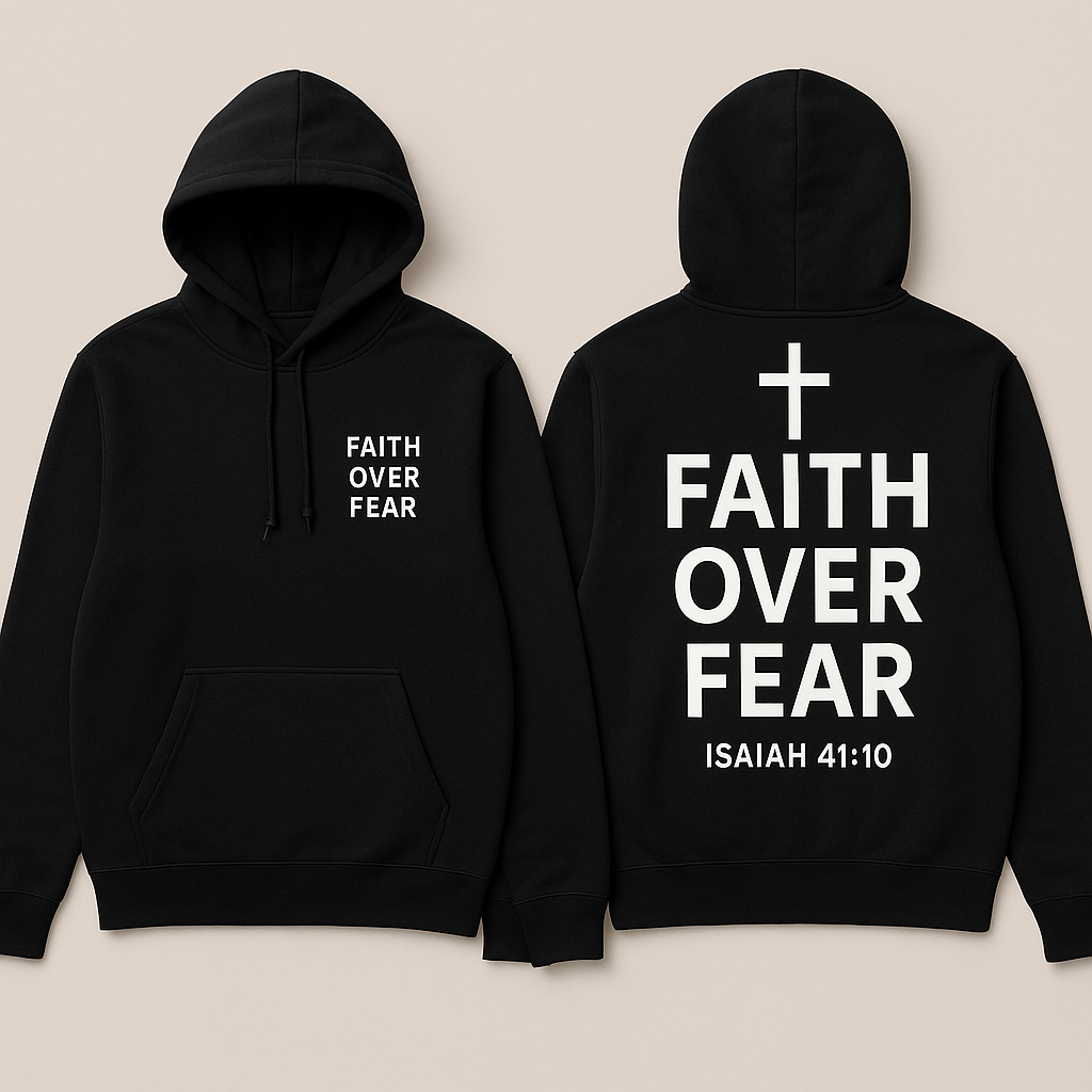 Faith Over Fear Hoodie - Black