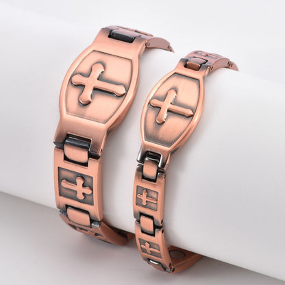 Copper Cross Bracelet for Men - J1_copper_4
