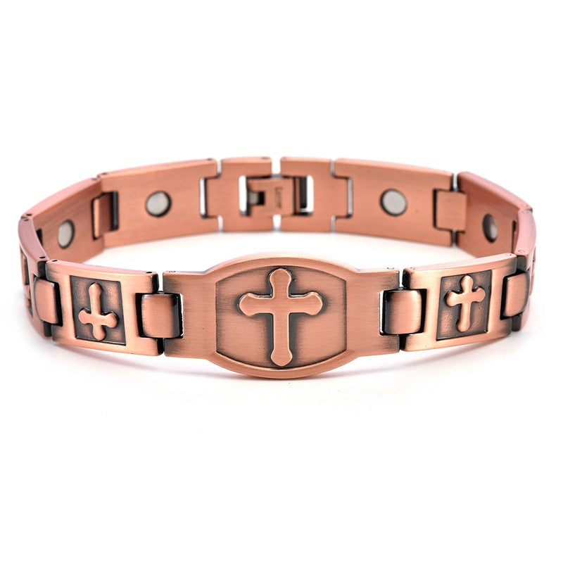 Copper Cross Bracelet for Men - J1_copper_5
