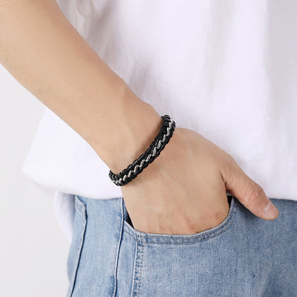 Leather Cross Bracelet for Men - J3_leather_3