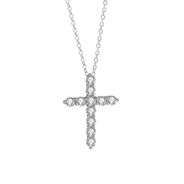 Moissanite cross close-up