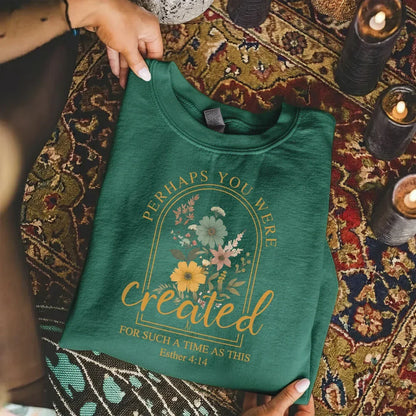 Created For Such A Time As This Floral Arch Design - Faith Floral - Unisex Tshirt / Hoodie / Sweatshirt [GILDAN]