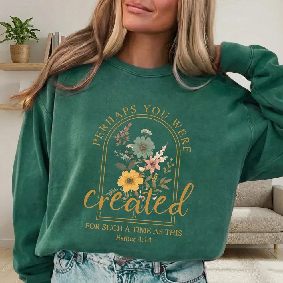 Created For Such A Time As This Floral Arch Design - Faith Floral - Unisex Tshirt / Hoodie / Sweatshirt [GILDAN]