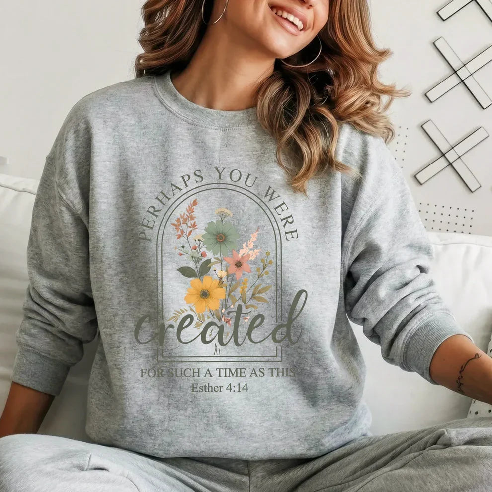 Created For Such A Time As This Floral Arch Design - Faith Floral - Unisex Tshirt / Hoodie / Sweatshirt [GILDAN]