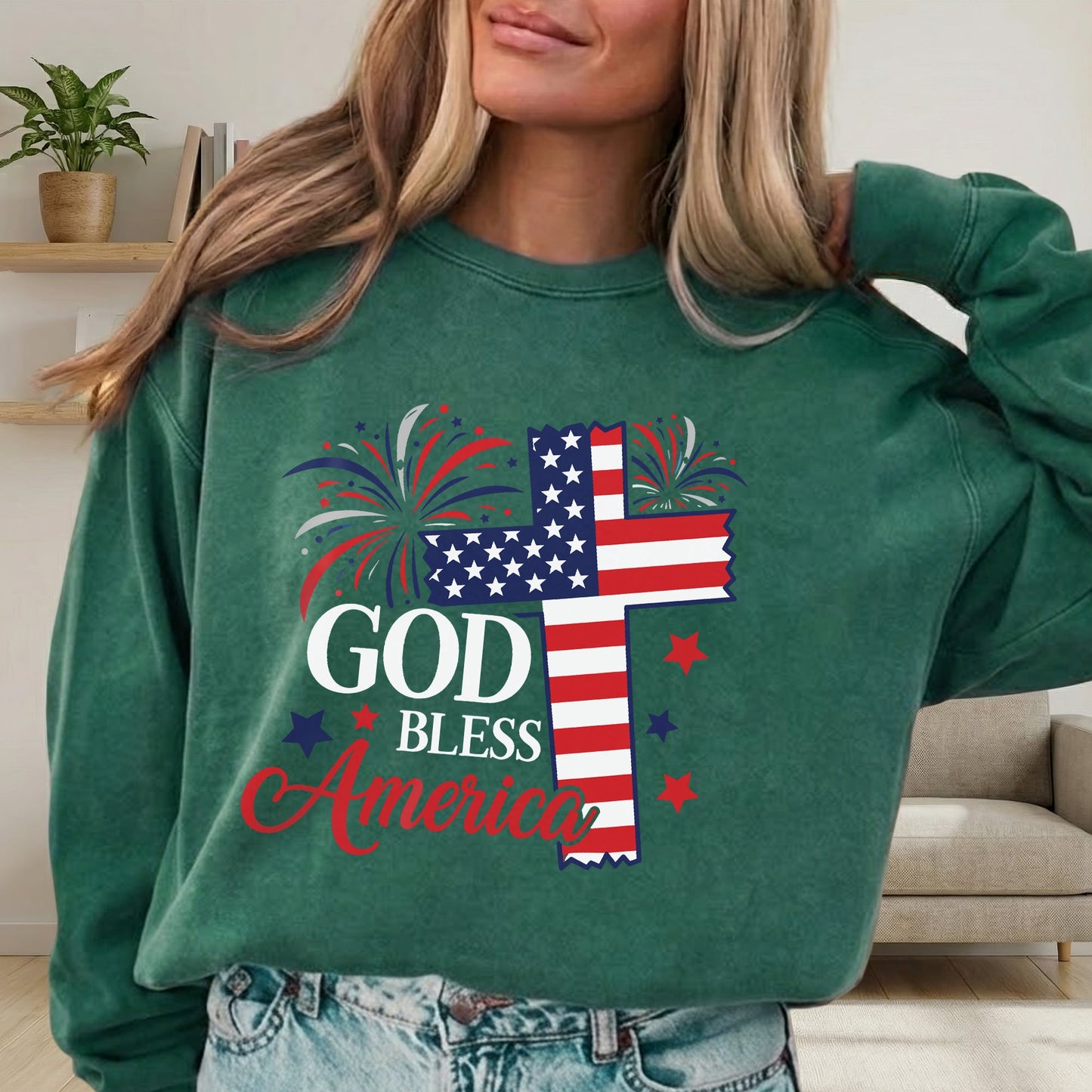 Faith & Freedom God Bless America – Unisex Tshirt / Hoodie / Sweatshirt