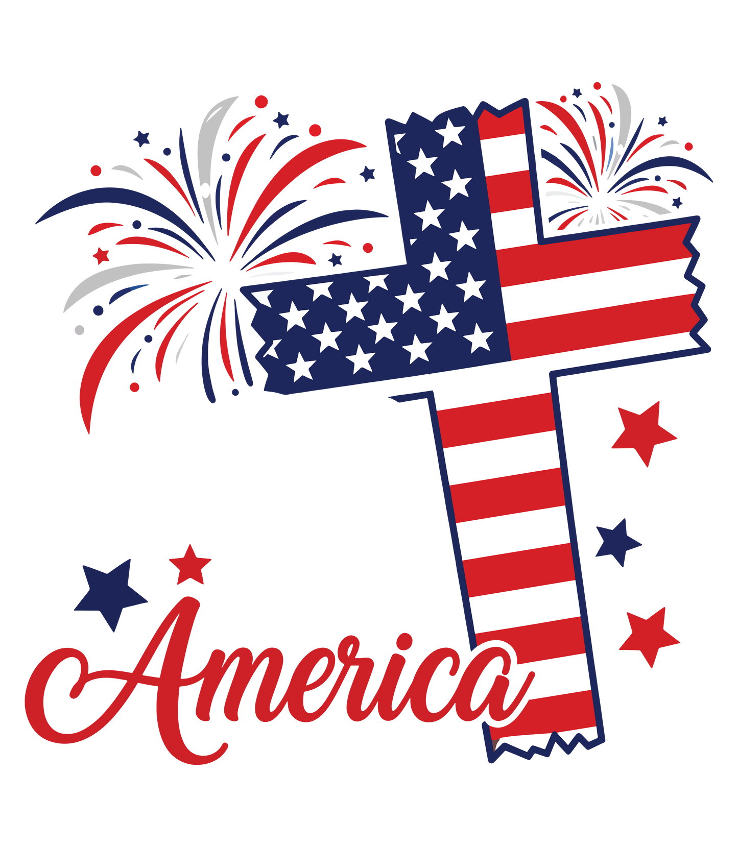 Faith & Freedom God Bless America – Unisex Tshirt / Hoodie / Sweatshirt