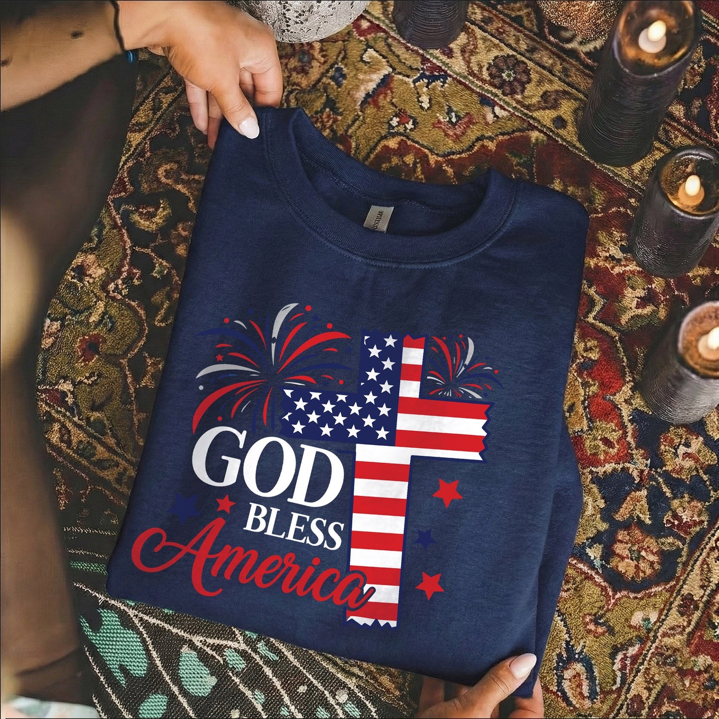 Faith & Freedom God Bless America – Unisex Tshirt / Hoodie / Sweatshirt
