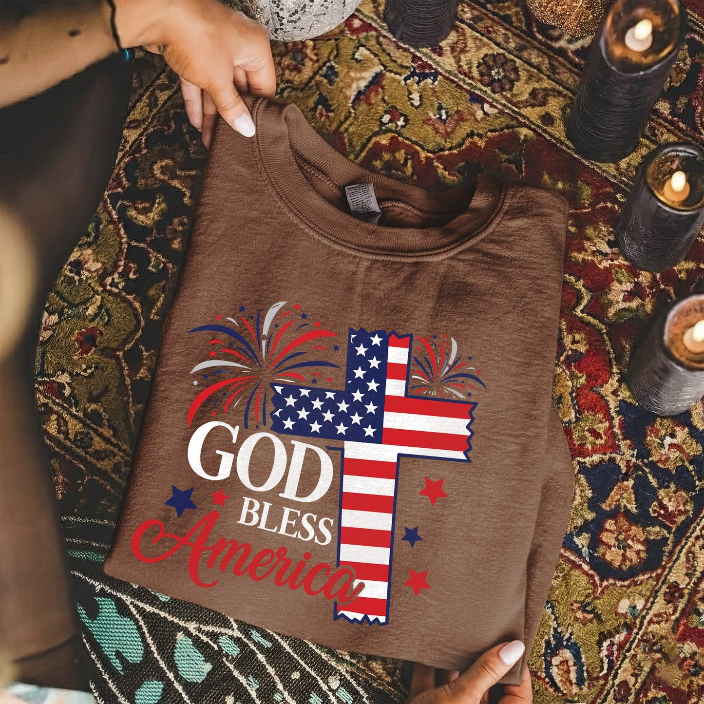 Faith & Freedom God Bless America – Unisex Tshirt / Hoodie / Sweatshirt