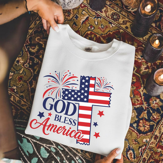 Faith & Freedom God Bless America – Unisex Tshirt / Hoodie / Sweatshirt