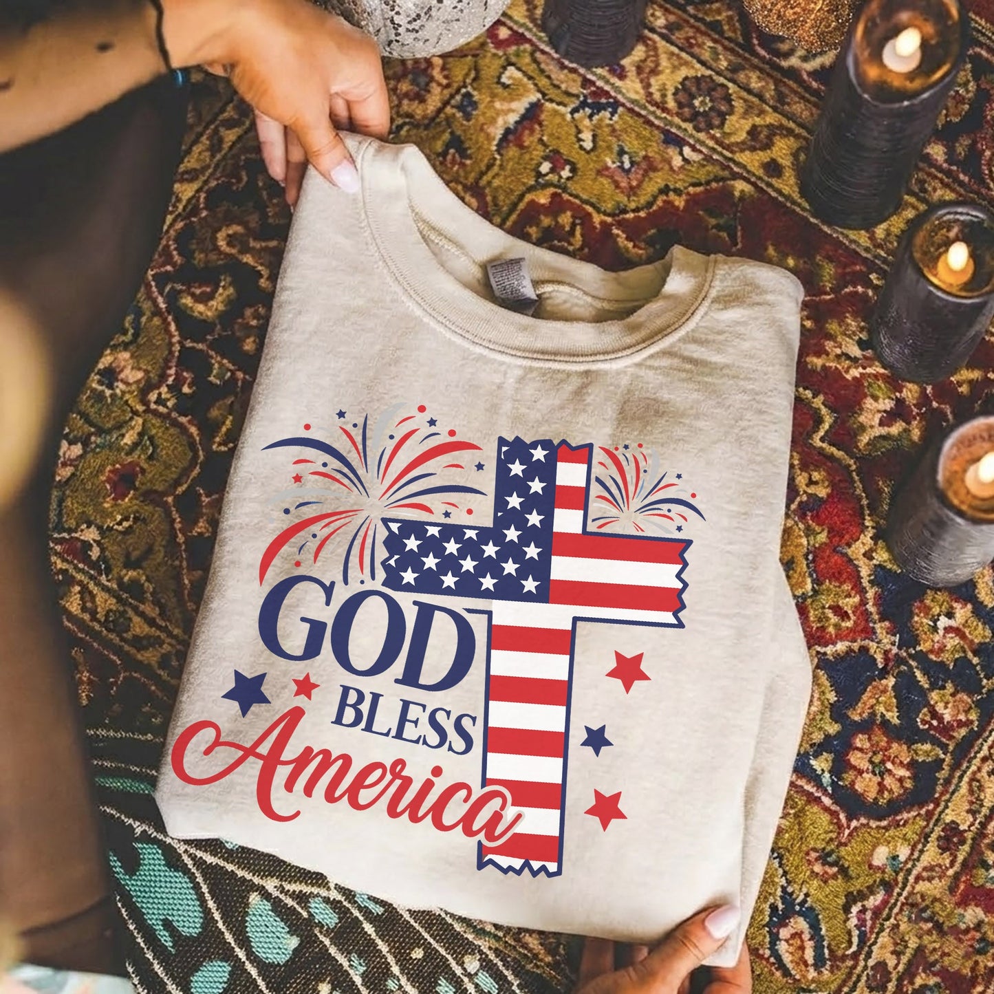 Faith & Freedom God Bless America – Unisex Tshirt / Hoodie / Sweatshirt