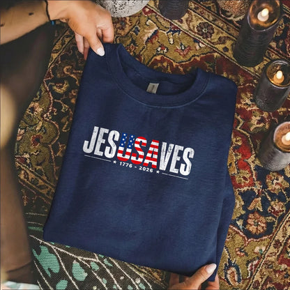 Jesus Saves USA Flag Christian Inspirational – Unisex Tshirt / Hoodie / Sweatshirt