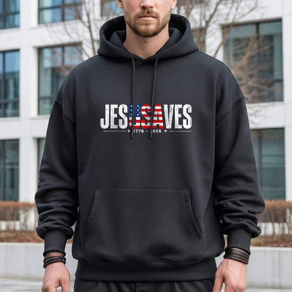 Jesus Saves USA Flag Christian Inspirational – Unisex Tshirt / Hoodie / Sweatshirt