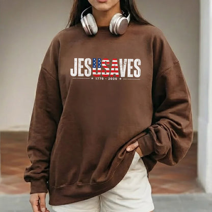 Jesus Saves USA Flag Christian Inspirational – Unisex Tshirt / Hoodie / Sweatshirt
