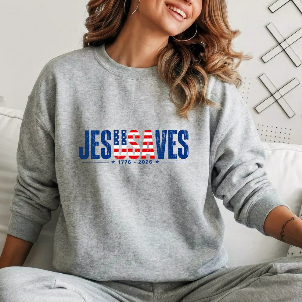 Jesus Saves USA Flag Christian Inspirational – Unisex Tshirt / Hoodie / Sweatshirt