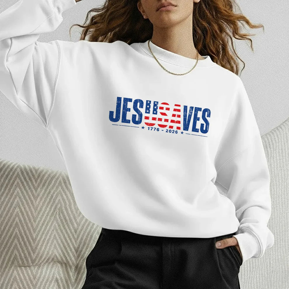 Jesus Saves USA Flag Christian Inspirational – Unisex Tshirt / Hoodie / Sweatshirt