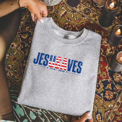 Jesus Saves USA Flag Christian Inspirational – Unisex Tshirt / Hoodie / Sweatshirt
