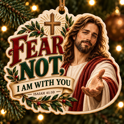 Christian Jesus Christmas Ornament, Religious Christmas Decor, Christian Gift, Jesus Faith Ornament, Christmas Tree Decoration