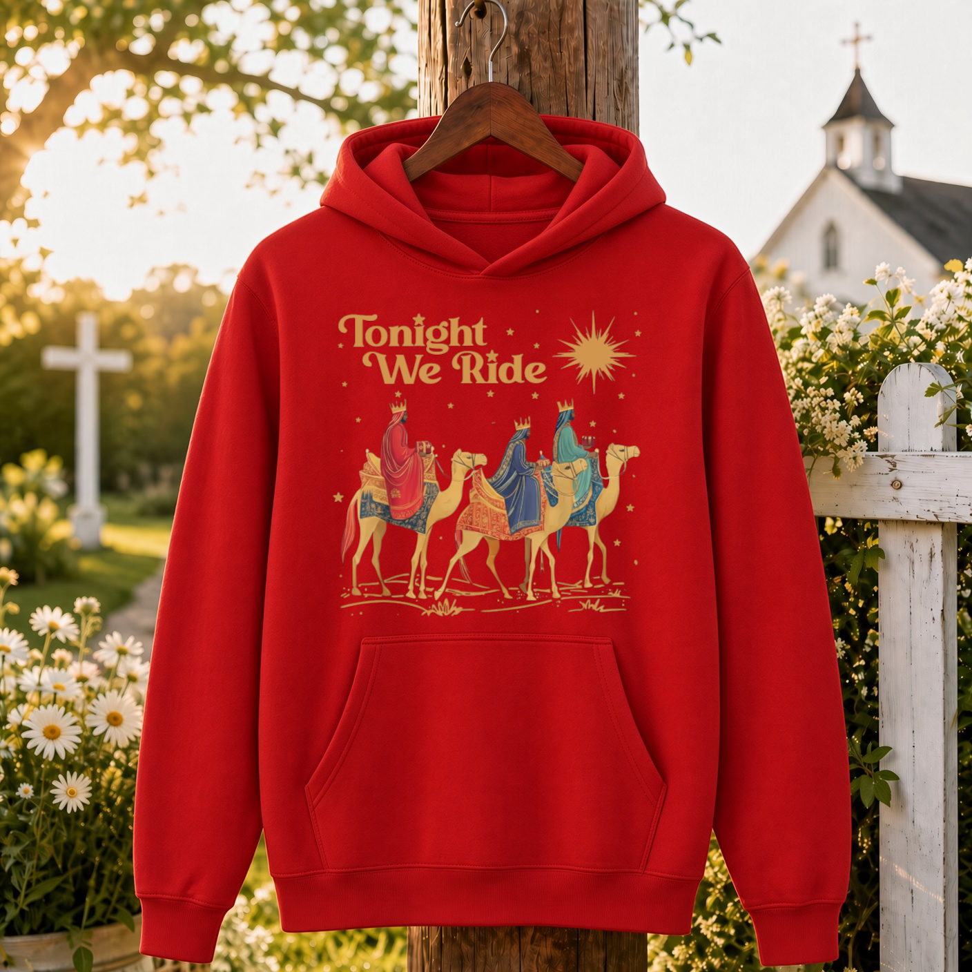 Tonight We Ride Christmas Faith Design- Unisex T-Shirt, Hoodie & Sweatshirt