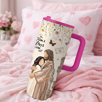 Christian Tumbler Gift for Women 40oz Jesus Cup