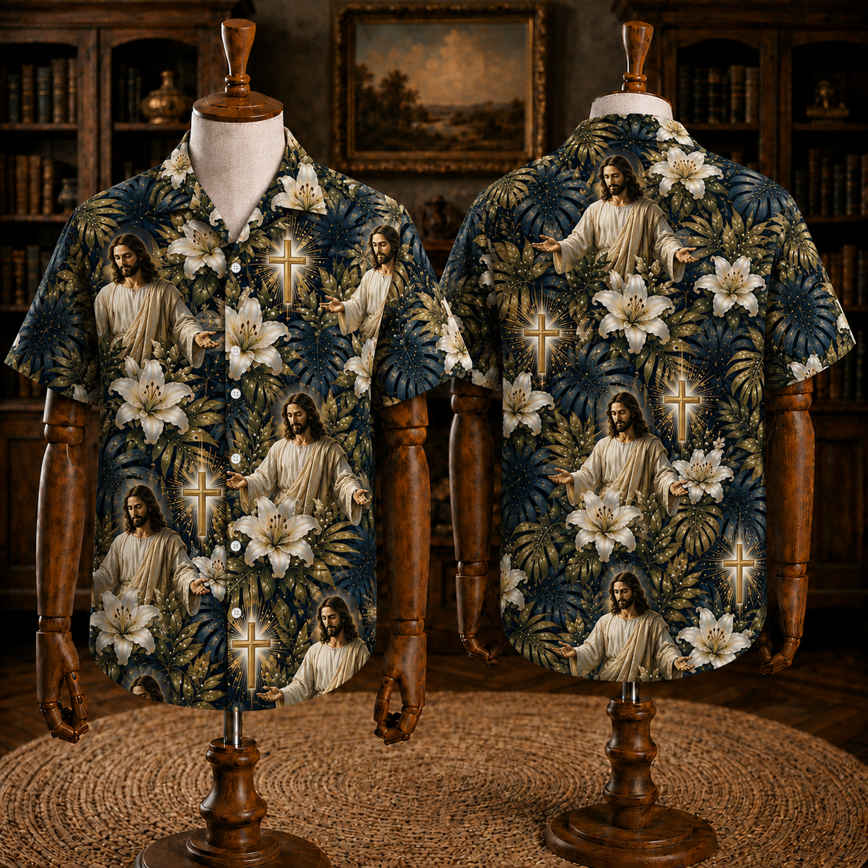 Jesus Faith Tropical Hawaiian Shirt, Christian Summer Button Up Shirt