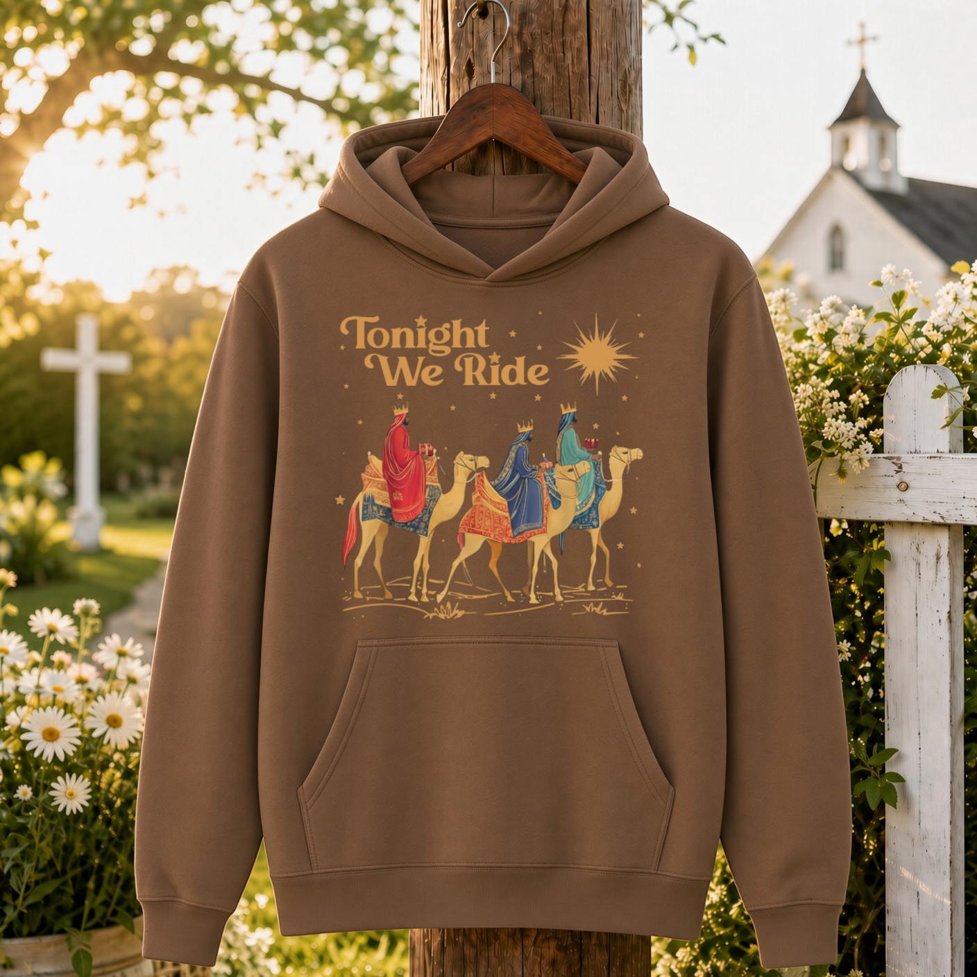 Tonight We Ride Christmas Faith Design- Unisex T-Shirt, Hoodie & Sweatshirt