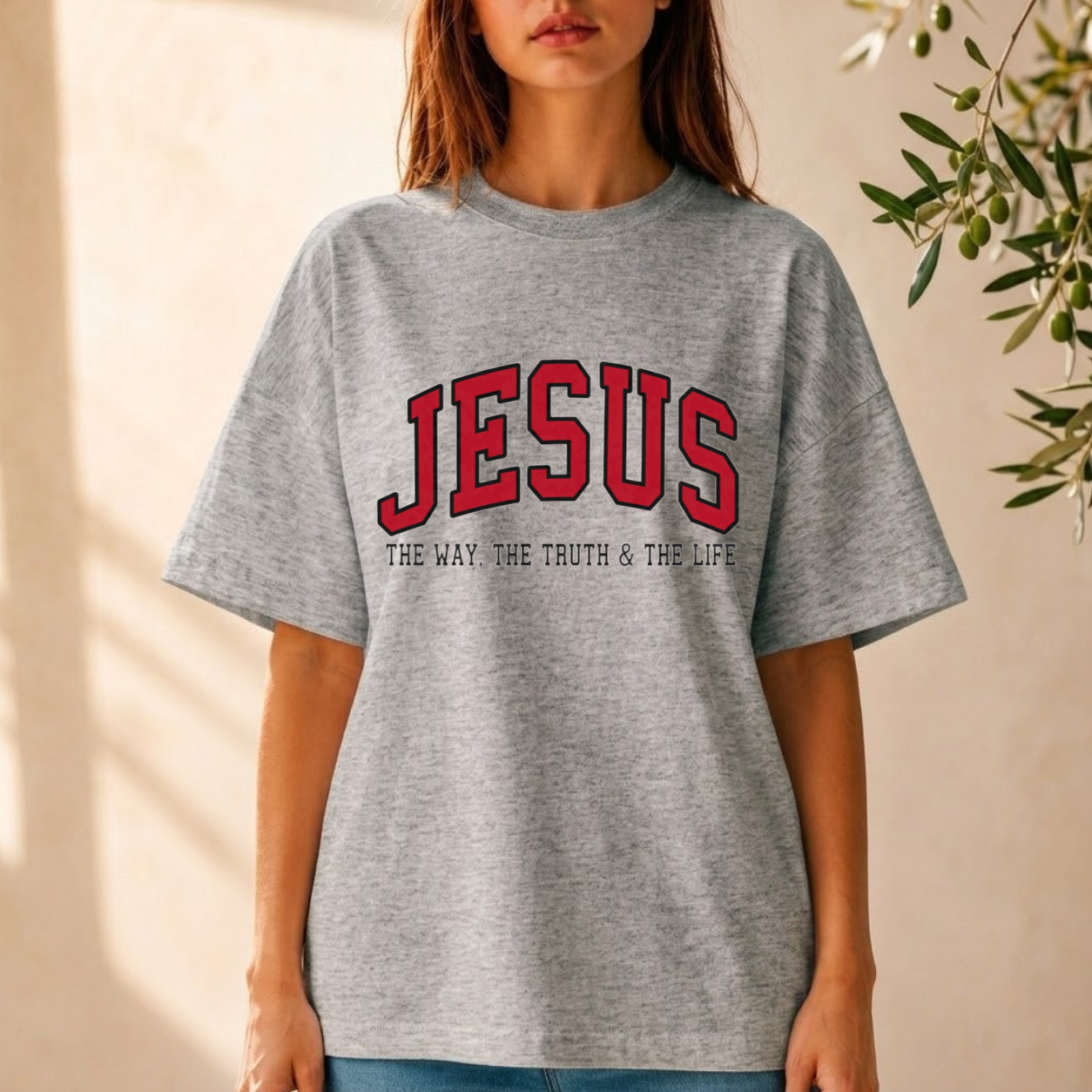 Jesus The Way Truth Life Christian Faith Collegiate – Unisex Tshirt/Hoodie/Sweatshirt